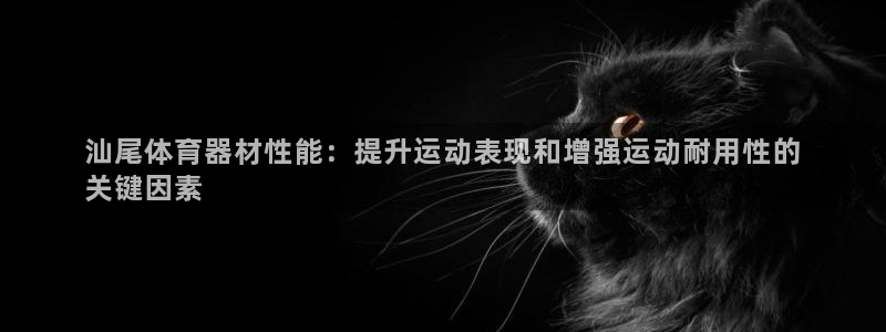 富联平台地址：汕尾体育器材性能：提升运动表现和增强运