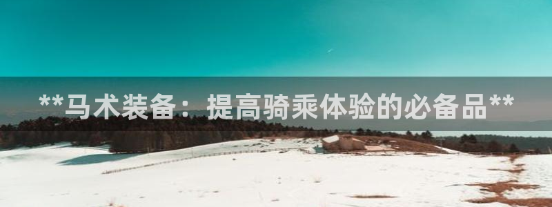 富联最新股价：**马术装备：提高骑乘体验的必备品**